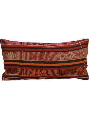 Kilim Antik Kadife Dekoratif Lumbar Kilim Kırlent Yastık Kılıfı 1326 - Yeni - Çok Renkli