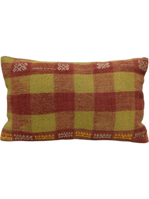 Kilim Antik El Dokuma Dekoratif Lumbar Kilim Kırlent Yastık Kılıfı 1309 - Yeni - Çok Renkli