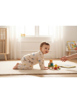 Butik Center Bebek Pijama Takımı | Uzun Kollu Desenli Bebek Alt Üst Takım