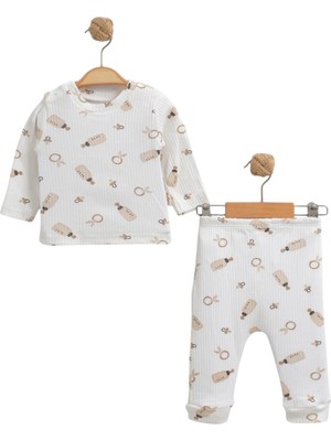 Butik Center Bebek Pijama Takımı | Uzun Kollu Desenli Bebek Alt Üst Takım