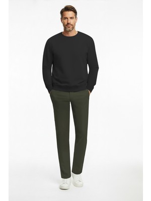 goffra Erkek Ultra Esnek Relaxed Beli Lastikli Jogger Pantolon Haki M702-R0433-04