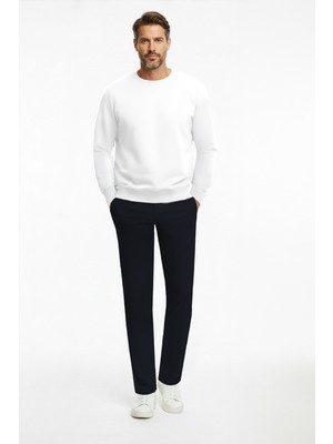 goffra Erkek Ultra Esnek Relaxed Beli Lastikli Jogger Pantolon Lacivert M702-R0433-05