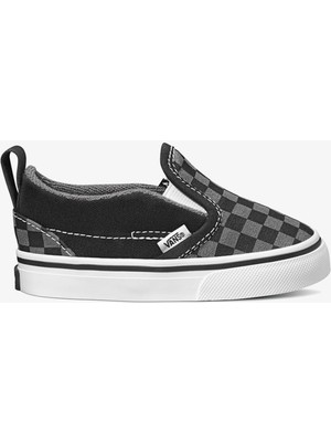 Vans Siyah - Gri Bebek Yürüyüş Ayakkabısı VN0A3488EO01-TD Slip-On V