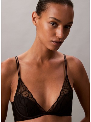 Calvin Klein Siyah Balenli Sütyen LV00QF8349 Ck Women