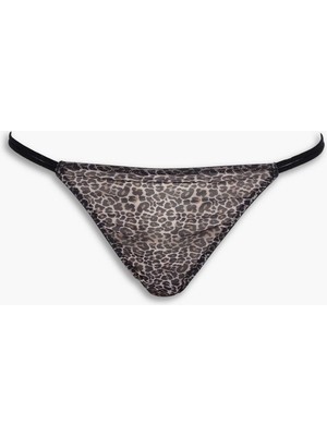 DeFacto Leopar Desenli Tül Brazilian Külot G4695AX26SP