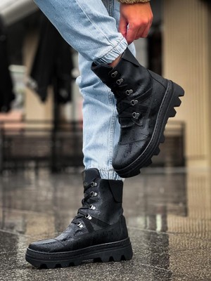 Elma Shop Erkek Spor Bot B Siyah (Siyah Taban)