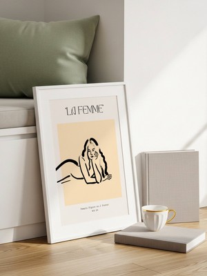 Fuart.Co Sessiz Uzanış Art Bohem Dijital Baskı Poster (Çerçevesiz) ARFU