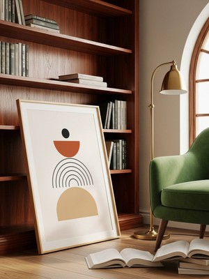 Fuart.Co Mistik Sütun Art Bohem Dijital Baskı Poster (Çerçevesiz) ARFU