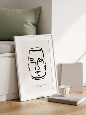 Fuart.Co Lagom Yüzler Art Bohem Dijital Baskı Poster (Çerçevesiz) ARFU