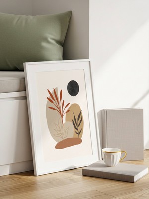 Fuart.Co Soyut Bahçe Art Bohem Dijital Baskı Poster (Çerçevesiz) ARFU