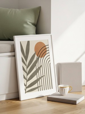 Fuart.Co Modern Palmiye Art Bohem Dijital Baskı Poster (Çerçevesiz) ARFU