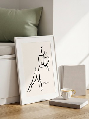 Fuart.Co Sakin Duruş Art Bohem Dijital Baskı Poster (Çerçevesiz) ARFU