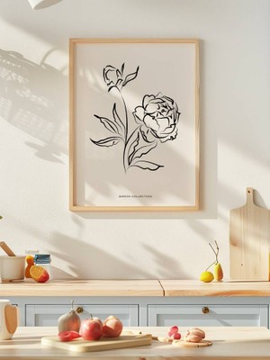 Fuart.Co Zarif Şakayık Art Bohem Dijital Baskı Poster (Çerçevesiz) ARFU