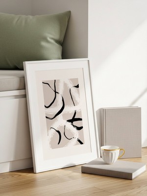 Fuart.Co Fırça Dansı Art Bohem Dijital Baskı Poster (Çerçevesiz) ARFU