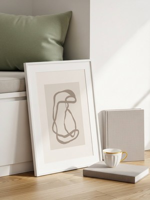 Fuart.Co Sessiz Döngü Art Bohem Dijital Baskı Poster (Çerçevesiz) ARFU