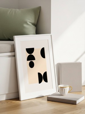 Fuart.Co Bauhaus Dengesi Art Bohem Dijital Baskı Poster (Çerçevesiz) ARFU