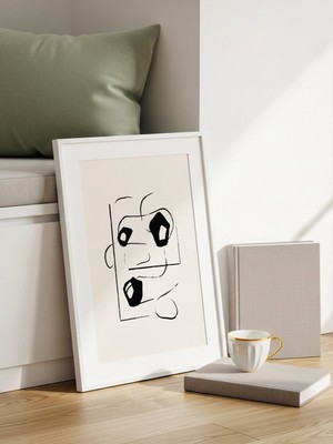 Fuart.Co Modern Maske Art Bohem Dijital Baskı Poster (Çerçevesiz) ARFU