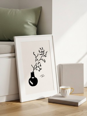 Fuart.Co Botanik Köşe Art Bohem Dijital Baskı Poster (Çerçevesiz) ARFU