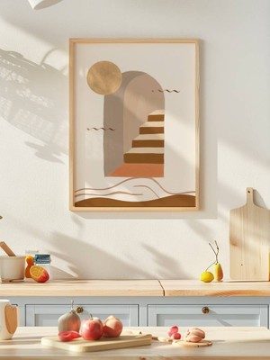 Fuart.Co Altın Basamak Art Bohem Dijital Baskı Poster (Çerçevesiz) ARFU