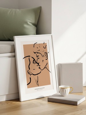 Fuart.Co Sonsuz Öpücük Art Bohem Dijital Baskı Poster (Çerçevesiz) ARFU