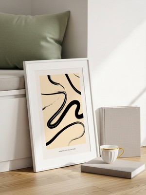 Fuart.Co Zen Çizgisi Art Bohem Dijital Baskı Poster (Çerçevesiz) ARFU