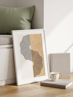 Fuart.Co Altın Arazi Art Bohem Dijital Baskı Poster (Çerçevesiz) ARFU