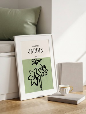 Fuart.Co Jardin Çiçeği Art Bohem Dijital Baskı Poster (Çerçevesiz) ARFU