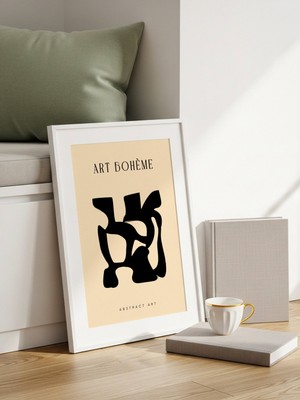 Fuart.Co Zıt Çizgiler Art Bohem Dijital Baskı Poster (Çerçevesiz) ARFU