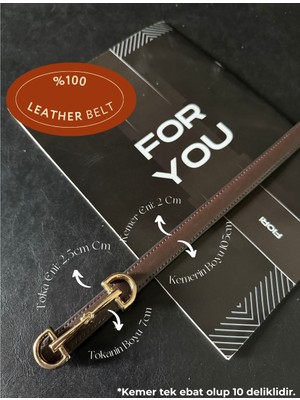 Fiori Hakiki Bombeli Deri Uzun Tokalı Ince Kadın Kemeri, Ceket Kemeri, Gömlek Kemeri, Elbise Kemeri