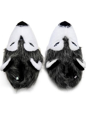 Twigy Husky Erkek Hayvanlı Panduf Gri 40/45