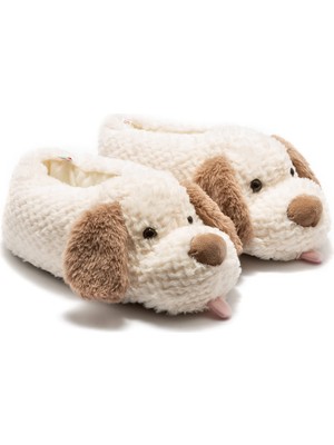 Twigy Susam Kadın Hayvanlı Panduf Beyaz 36/41
