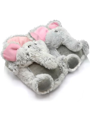 Twigy Elephant Kadın Hayvanlı Panduf Gri 36/41