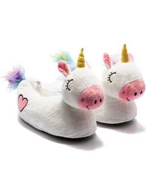 Twigy Pink Corn Kadın Hayvanlı Panduf Beyaz 36/41