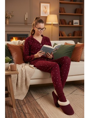 Lela Streç Standart Fit Düğmeli Pijama Takımı Bayan Pijama Takımı 60956601