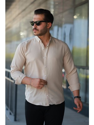 Erkek Uzun Kollu Regular Sofya Keten Gömlek