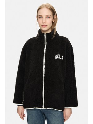 Ucla Yuna Siyah Polar Standard Fit Kadın Ceket