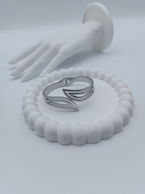 Lagül Aksesuar 316L Çelik Kararmaz Paslanmaz Suya Dayanıklı Şık Kelepçe Model Bileklik