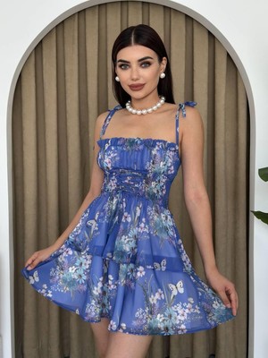 Venlo Beli Lastikli Ip Askılı Elbise