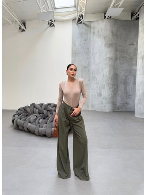 230 gr Poly Viscose Full Lycra Pi̇leli̇ Palazzo Pantolon