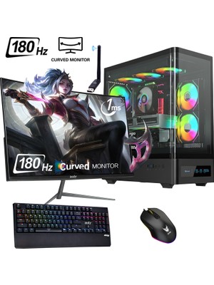 Izoly Rtx Super Ryzen 5 5500 16GB 512GB M.2 Nvme SSD Rtx 2060 Super 8gb Gddr6 24"165Hz Oyuncu Masaüstü Bilgisayarı