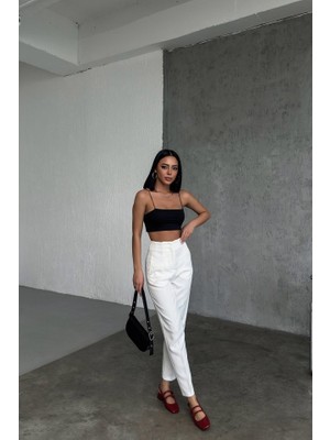 Yüksek Bel Pensli̇ Pantolon