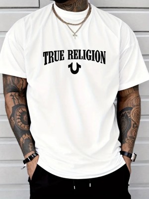 Erkek True Religion Baskılı Süprem T-Shirt