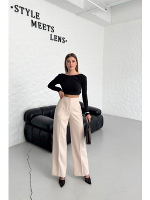 Yüksek Bel Pensli̇ Palazzo Pantolon