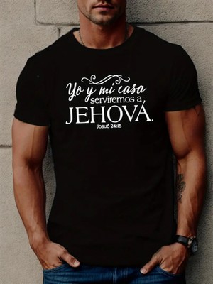Erkek Jehova Baskılı Süprem T-Shirt
