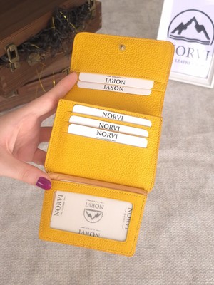 Norvi Leather Çok Bölmeli Hakiki Deri Kartlık Cüzdan