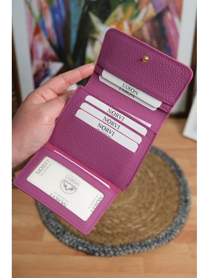 Norvi Leather Çok Bölmeli Hakiki Deri Kartlık Cüzdan