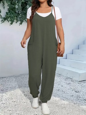 Kadın Askılı Halter Yaka Şalvar Tulum