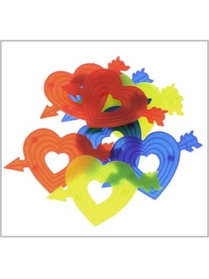 Duman Bisiklet Süsü Plastik Kalp Ok 6lı