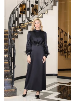 S7v7n Exclusive Abiye Saten Elbise