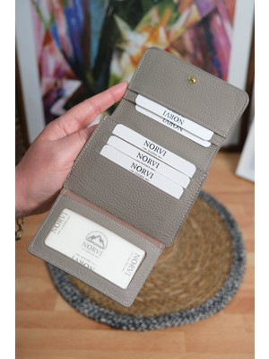 Norvi Leather Çok Bölmeli Hakiki Deri Kartlık Cüzdan